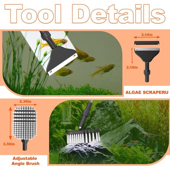 SEAOURA 7-in-1 Aquarium Cleaning Tool - Picture 4 of 8